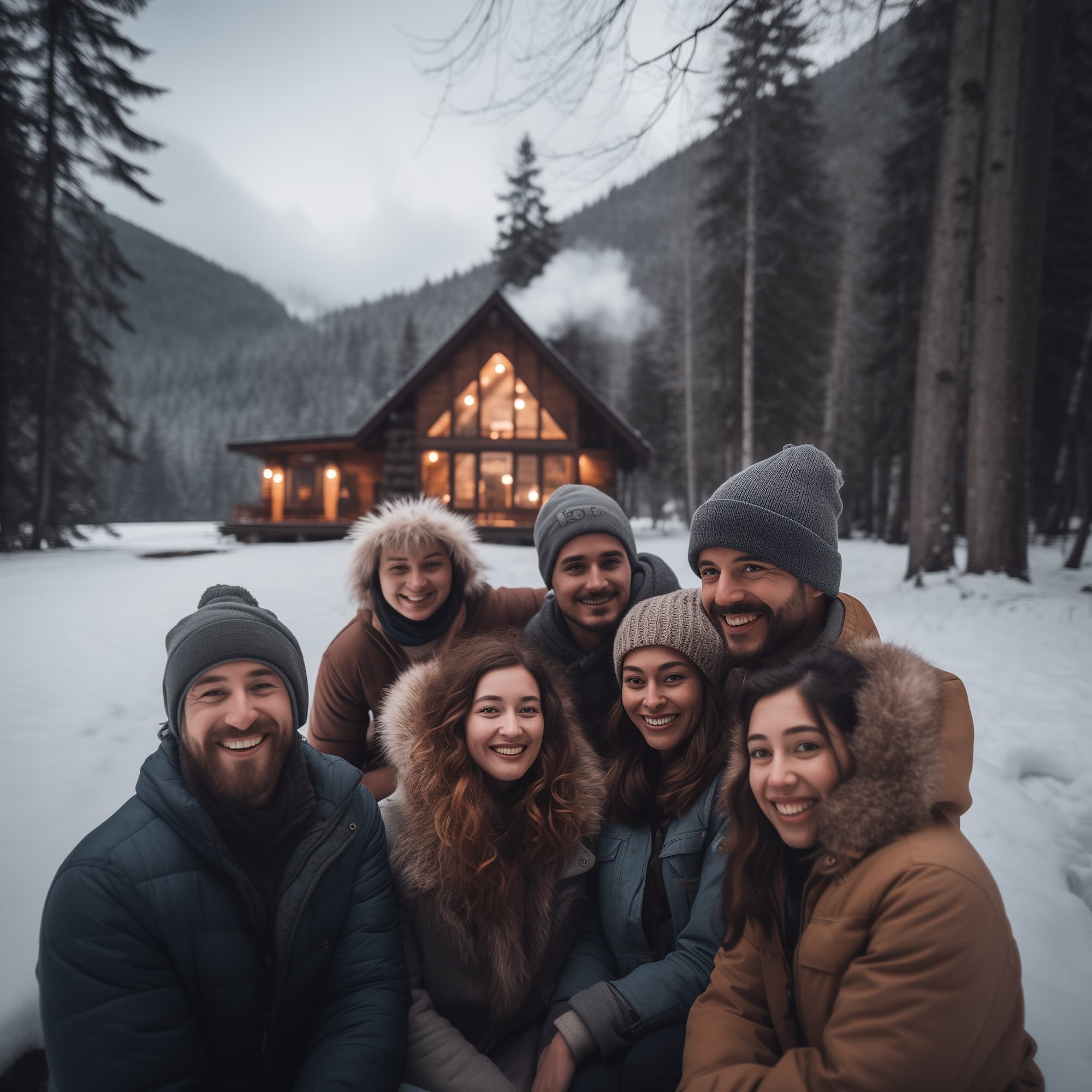 Cabin owners family
